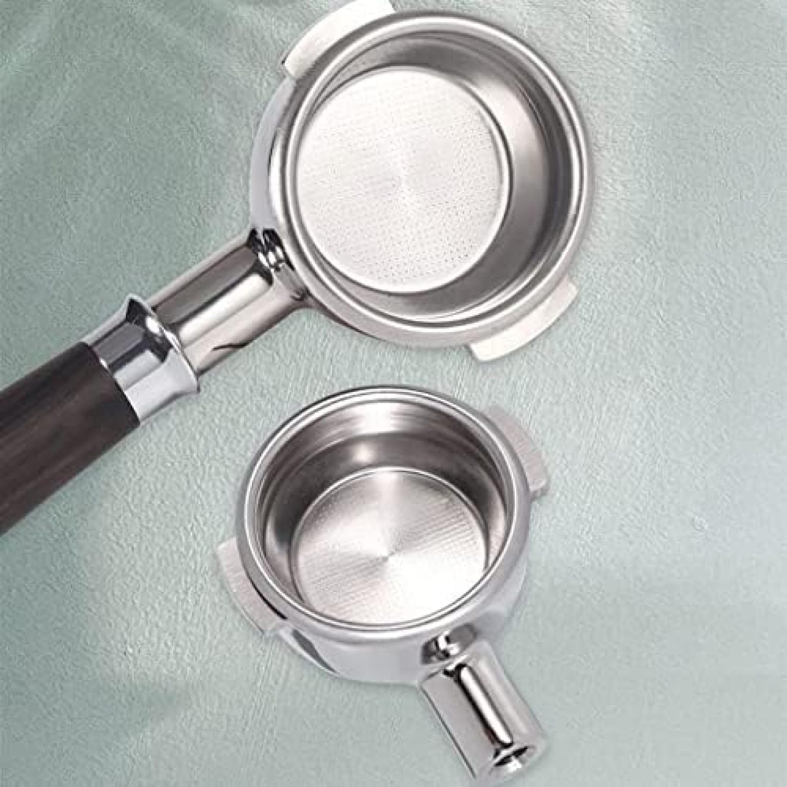 Portafiltro De Café, Mango De Café Sin Fondo, Mango De Café De 58 Mm, Compatible Con Cafetera E61, Juego De Café Con Mango Modificado De Acero Inoxidable,F,Pleasant63