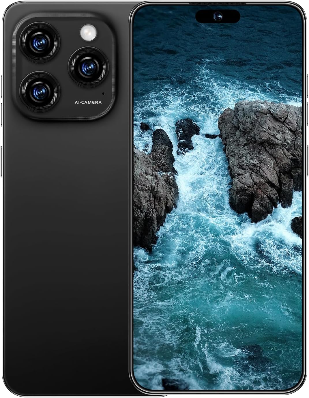 16PROMA X 5G Cell Phone,Smartphone Unlocked Cell Phone 12GB+512GB/6.99" Display/68MP+108MP Camera/7000 mAh Battery Super Endurance, Dual SIM Card/Face Unlock/GPS (Black)