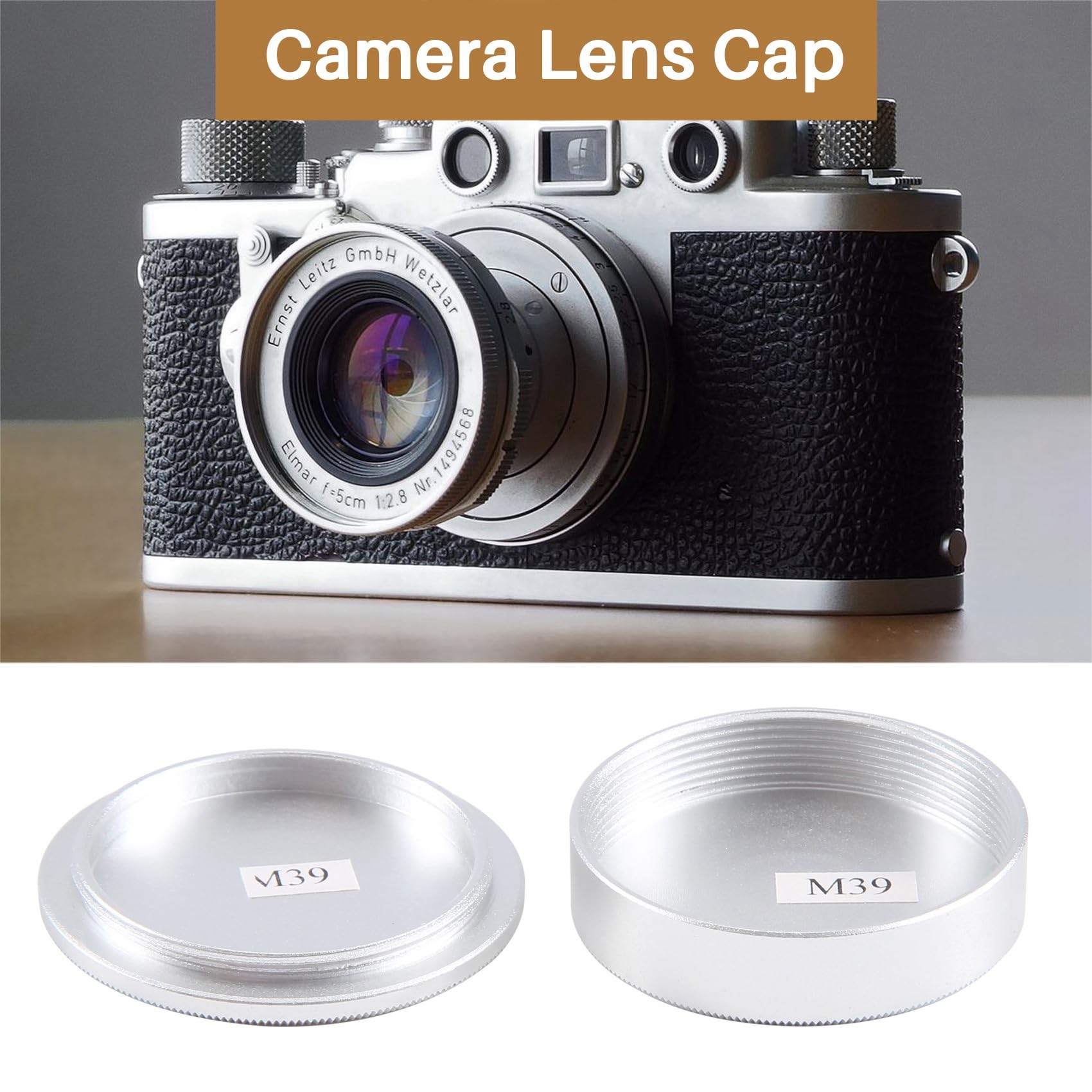 Camiesy Tappo Corpo In Metallo E Cappuccio Posteriore 'obiettivo Set Per M39 Ltm Montaggio A Vite Mcm39S - Foto 4