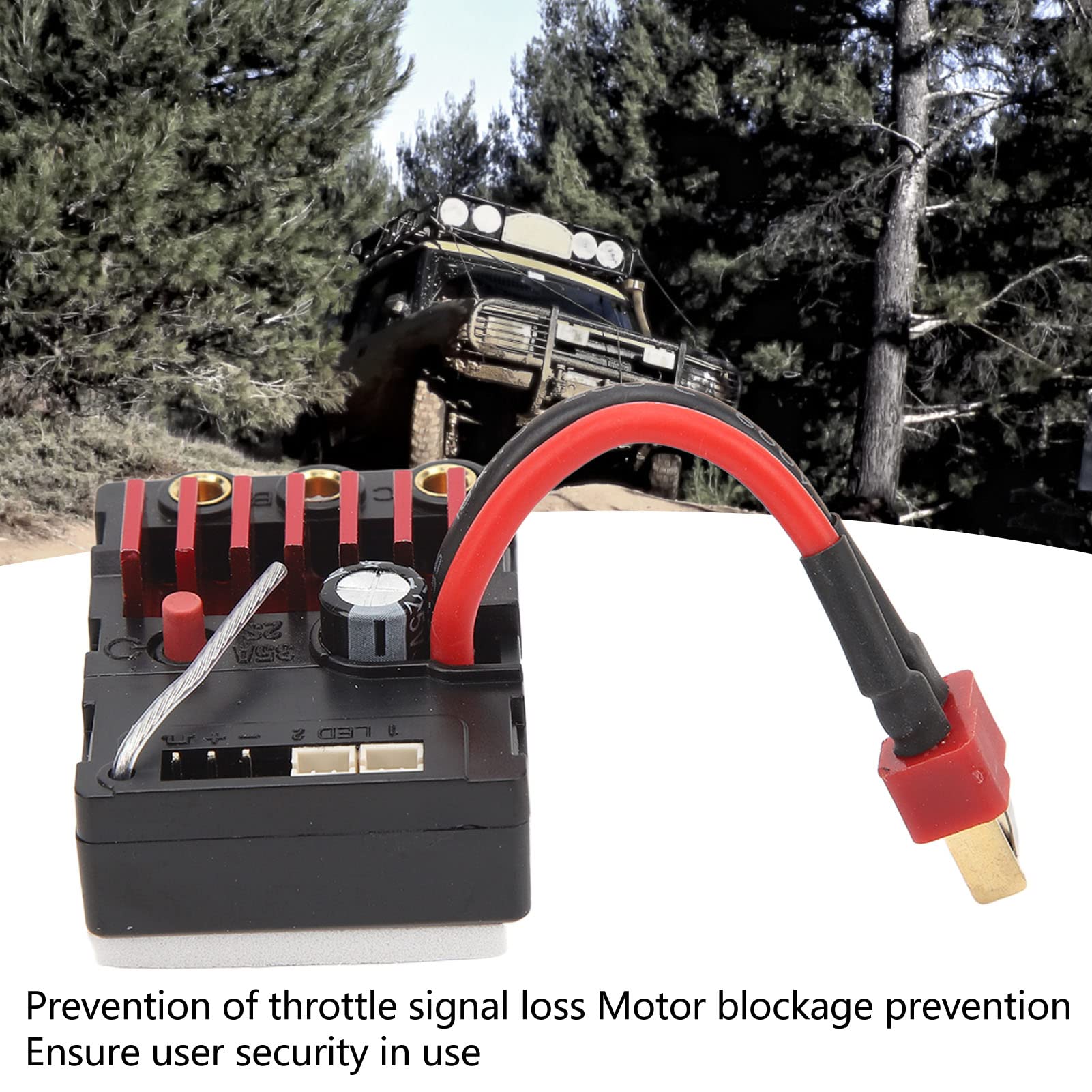 Luqeeg RC Integrated Brushless ESC, Material, Multiple Prevention, Easy to Carry, Heat Dissipation, Portable Speed Controller for SCY 16101 16102 16103 16201PRO 1/16 RC Car