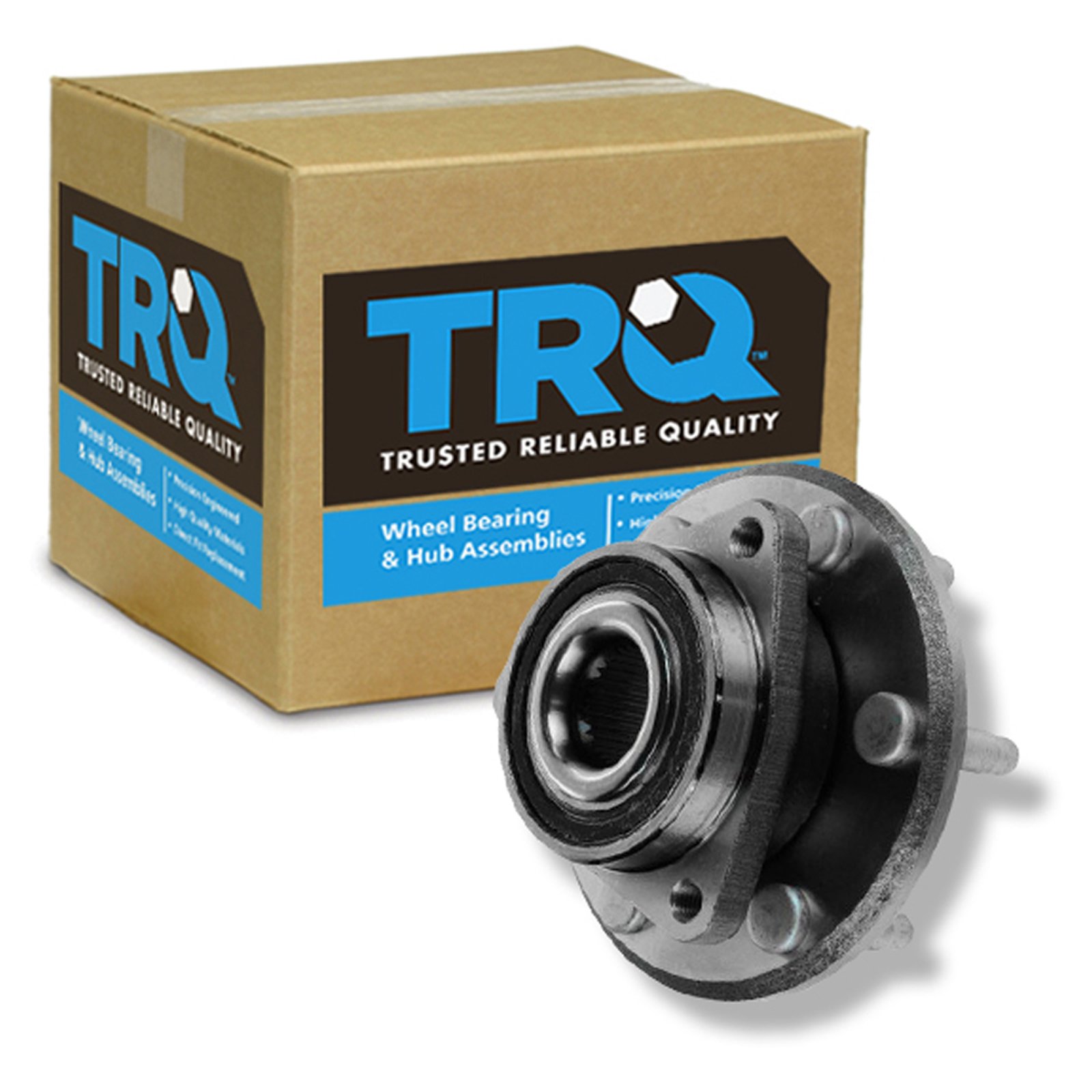 TRQ Front Rear Wheel Bearing & Hub Assembly with ABS Sensor Compatible with 2008-2017 Buick Enclave 2009-2017 Chevrolet Traverse 2007-2016 GMC Acadia 2017 Acadia Limited 2007-2010 Saturn Outlook