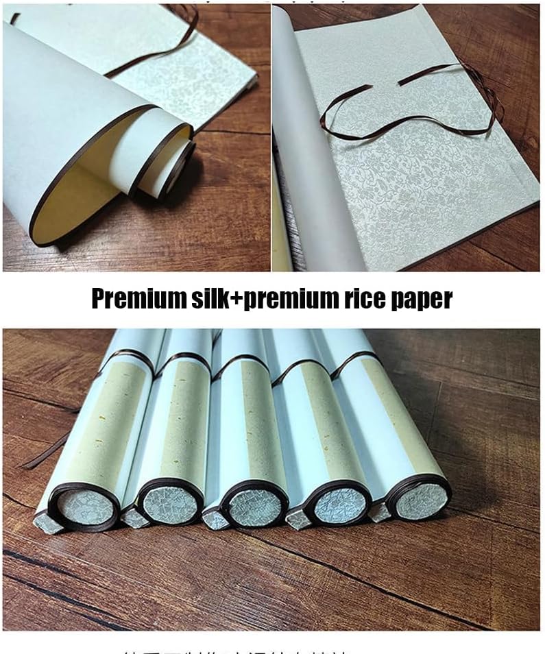 Chinese Painting Scroll by Wall Decoration Art Calligraphy Painting Handwritten Authentic Works -Silk Scrolls/Home Decoration (The unity of knowledge and action)