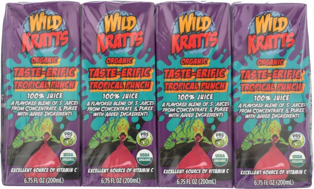 Whole Foods Wild Kratts, Organic Taste-erific Tropical Punch, 8 Count