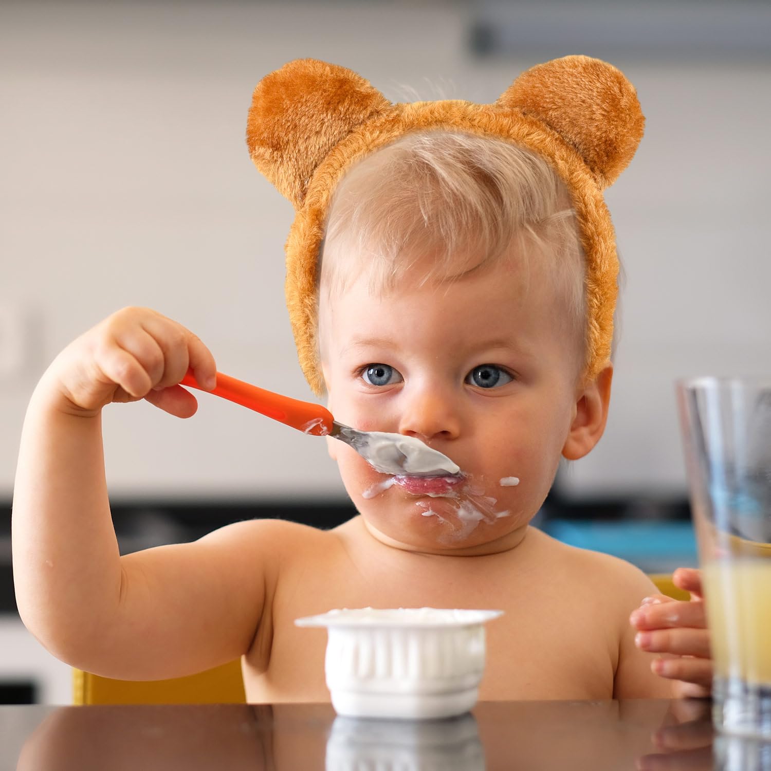 Bohue Teddy Bear Ears Hair Band Halloween Hair Band Cute Plush Bear Ear Hair Hoop Costume Accessories Animal Headwear for Makeup Decoration (4) - Image 3