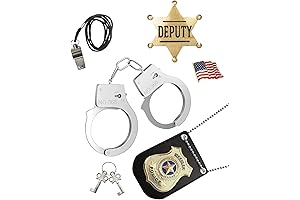 Police Badge Pin Costume Set for Law Enforcement Officer Accessories Roleplay