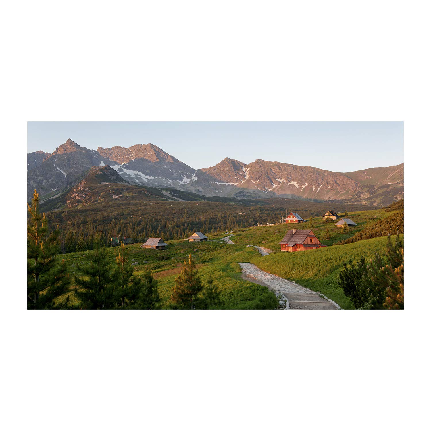 Art mural acrylique 140x70cm premium avec le paysage Polana Tatras effet verre