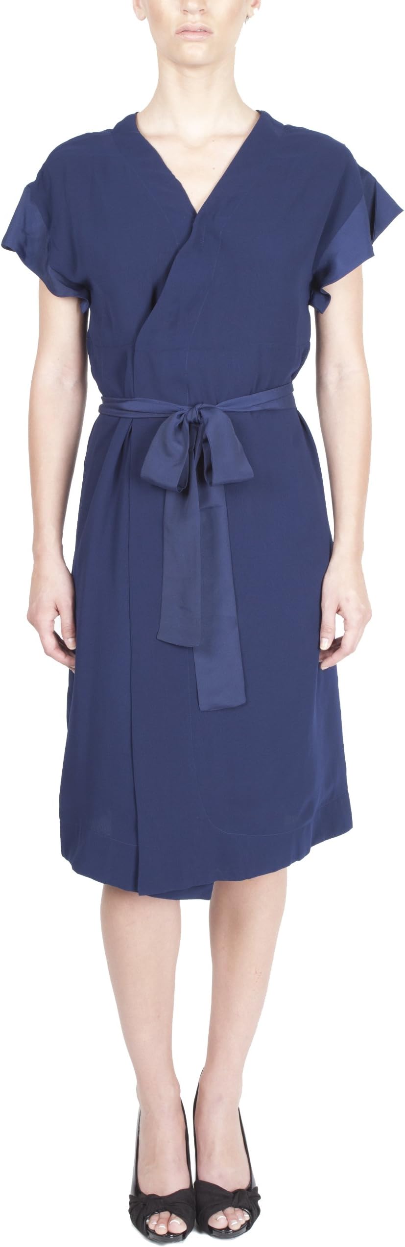 NAMI Women's Folded Shoulder Tab Dress - Nori