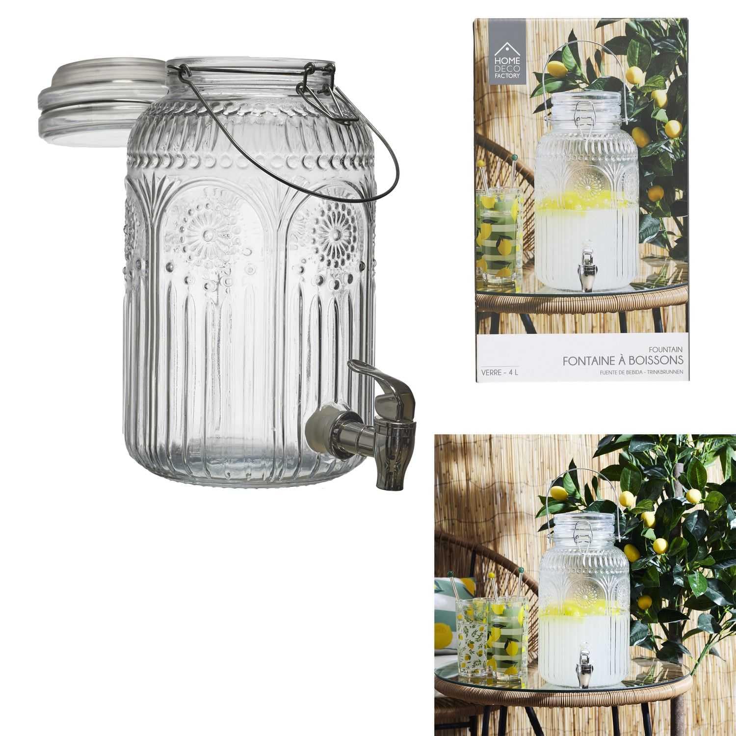 Fontaine en Verre Design Citron 38L Cook Concept KA0168 pour Boissons
