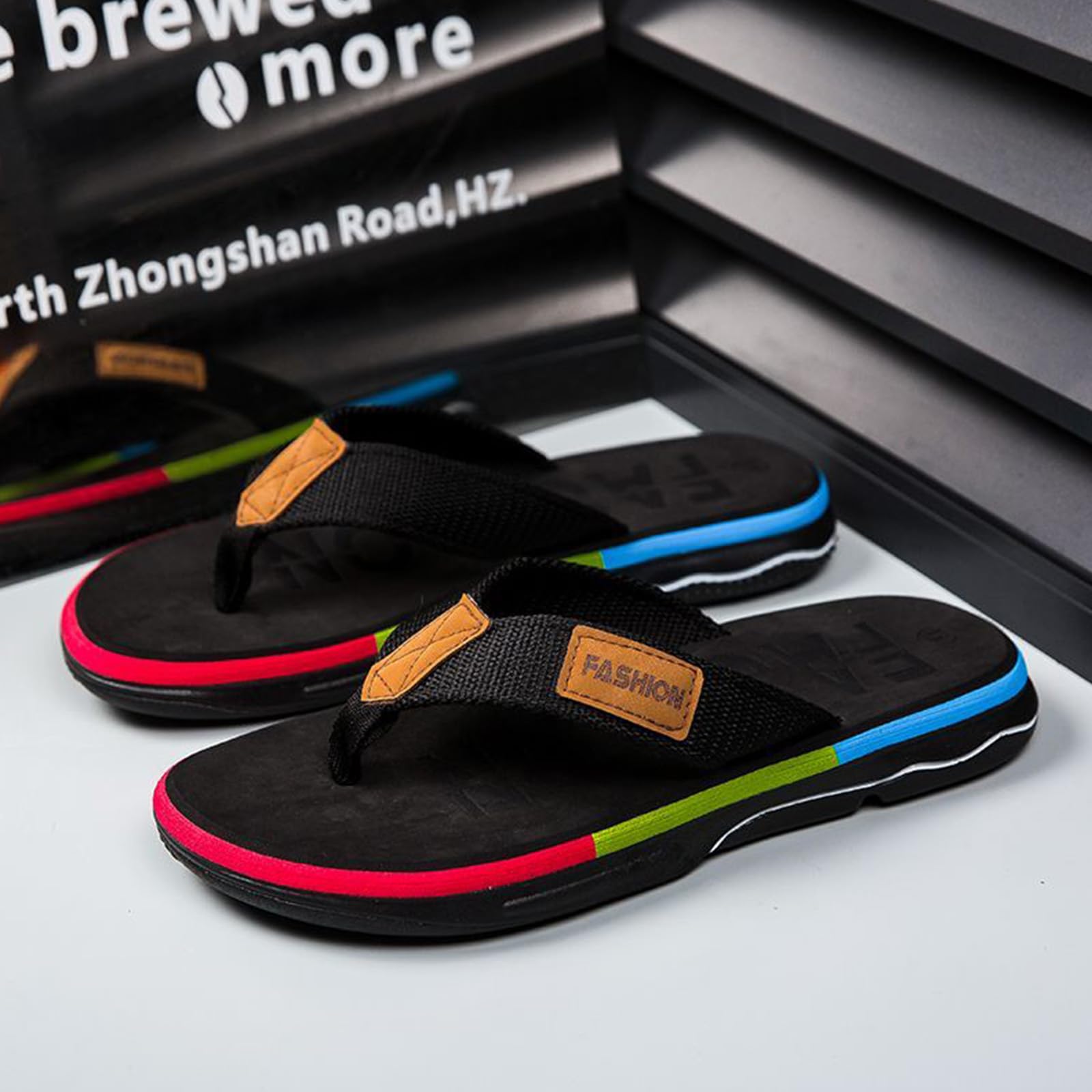 Chanclas antideslizantes para hombre, cómodas, para caminar, para interiores y exteriores - 5