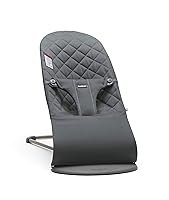 Vista 22 de BabyBjörn Bouncer Bliss, Gris Arena, Tejido, Colchón Clásico de Acolchado Asiento Ajustable de Mecedora para Bebé de 2 en 1 y Silla para Niño