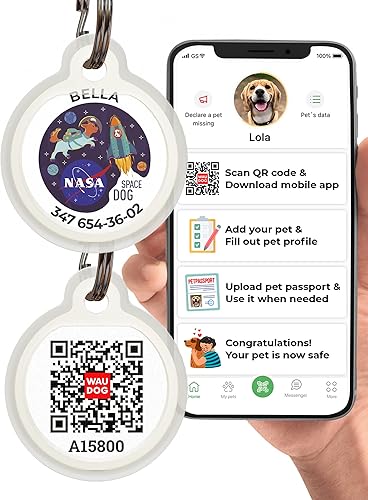 Etiquetas personalizadas para perros y mascotas, etiqueta de identificación de perro de silicona, etiquetas de identificación de mascotas con código