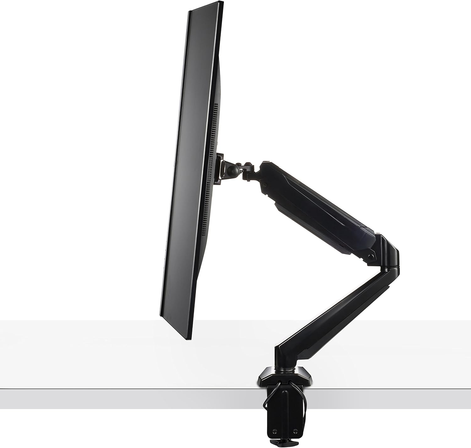 Full Motion Ultra-flex Gas Spring Swivel LCD Desk Monitor Mount For 15"-27" With USB And Audio Ports - Easy Installation With Quick Release Fast Insert Function For Monitor