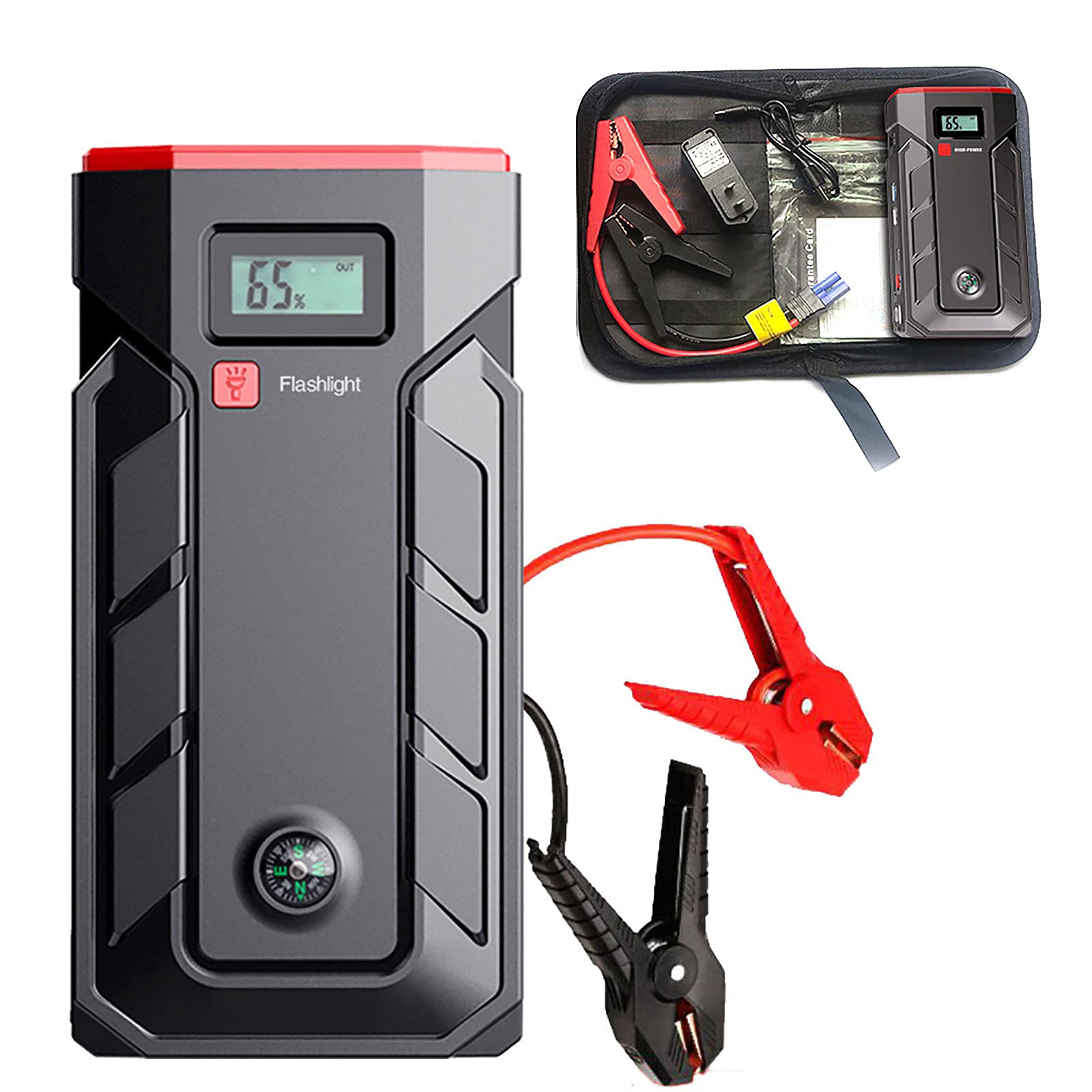 Avviatore di Emergenza per Auto 20000mAh 12V Auto Batteria al Litio per Veicoli, Camion, SUV, Alimentatore Portatile con Ricarica Rapida USB
