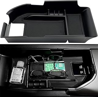 Compatible with Camry XLE or XSE 2018-2021 2022 2023 2024 & Camry LE SE 2020-2023 2024 Center Console Organizer Tray Accessories, Fit Dual USB Ports（not for 9th 2024 2025 Camry） (Black)