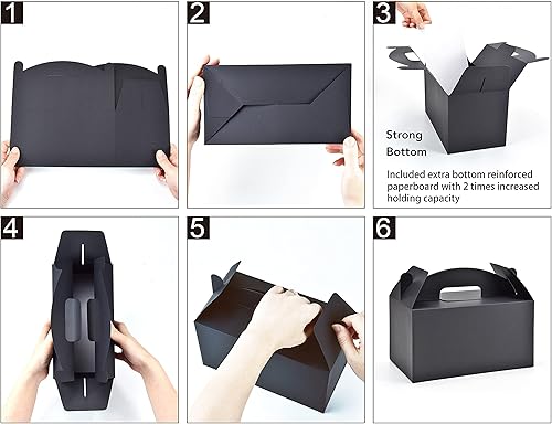 Miniatura 7 de HUAPRINT Cajas de regalo azules grandes a granel, cajas a dos aguas paquete de 30 cajas de 9.45 x 5 x 5 pulgadas, cajas de regalo para fiesta de