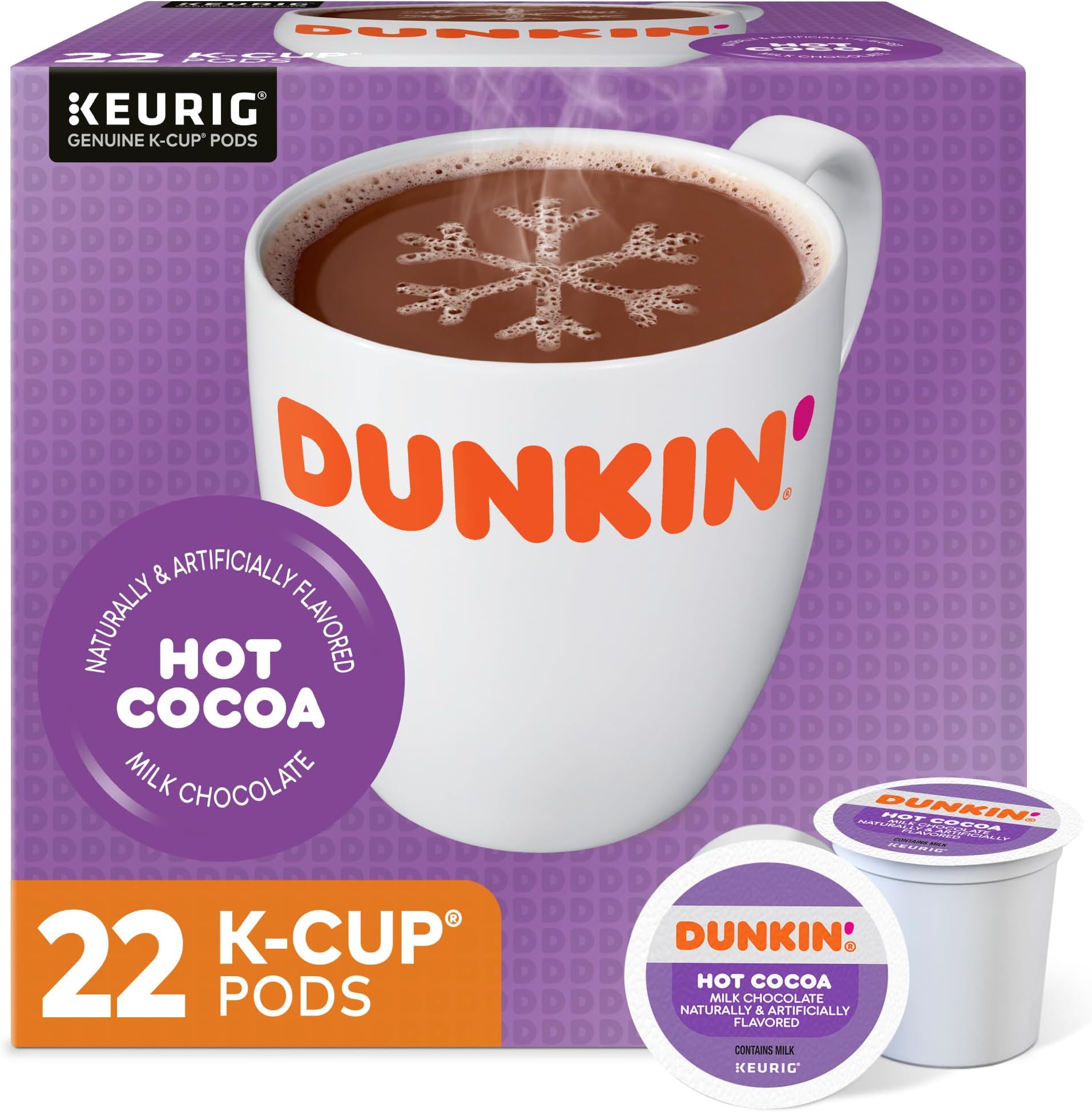 Dunkin' Donuts® Milk Chocolate Hot Cocoa Single-Serve K-Cup®, Box Of 22