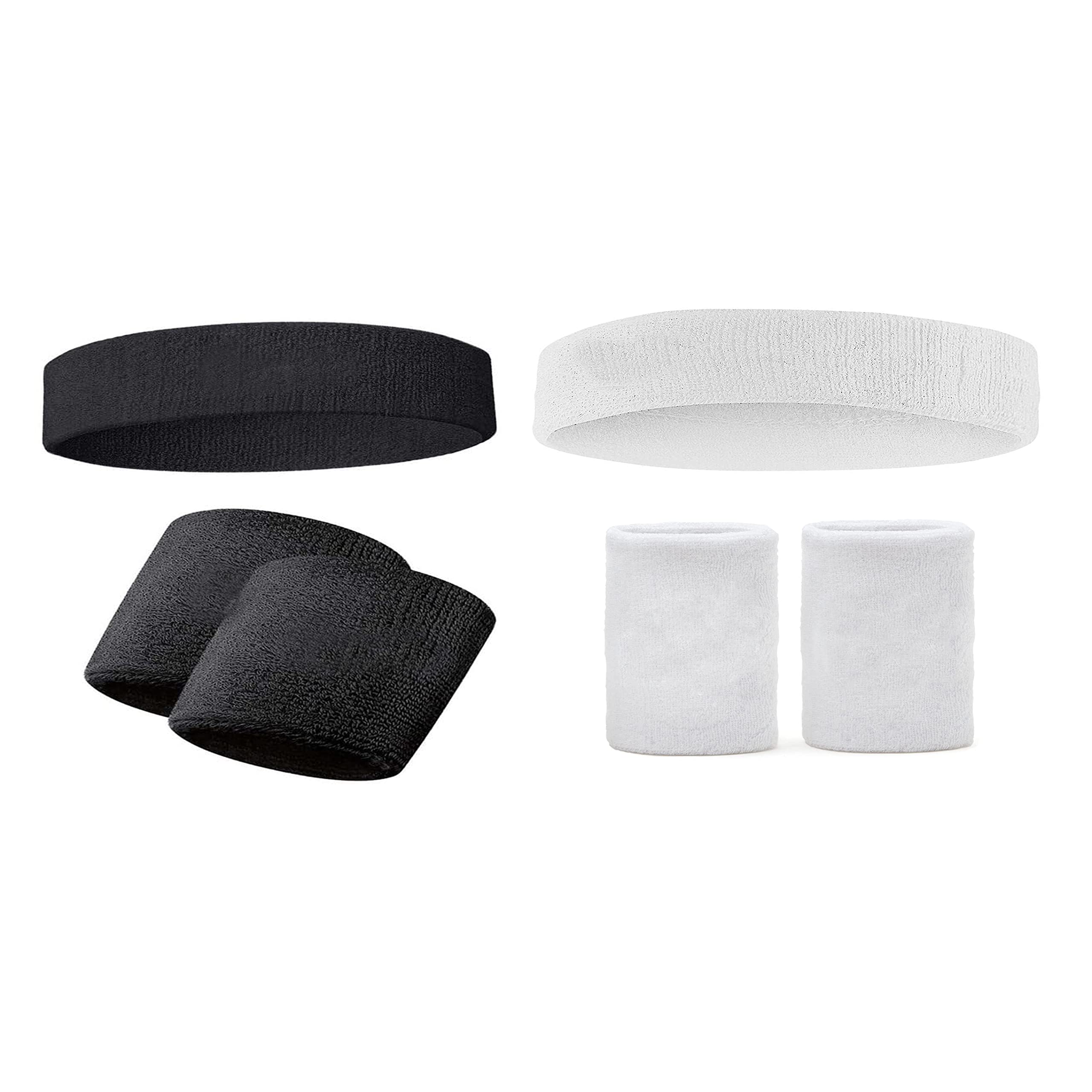 SUPRO Men & Women Head & Wrist Band,Sports Headbands for Men,Workout Accessories,Sweat Wicking Head & Wrist Band Sweatbands Running Gym,Unisex Hair Band Black and White Color 2 Pair (B09MTDDSX4) Amazon Price History, Amazon Price Tracker