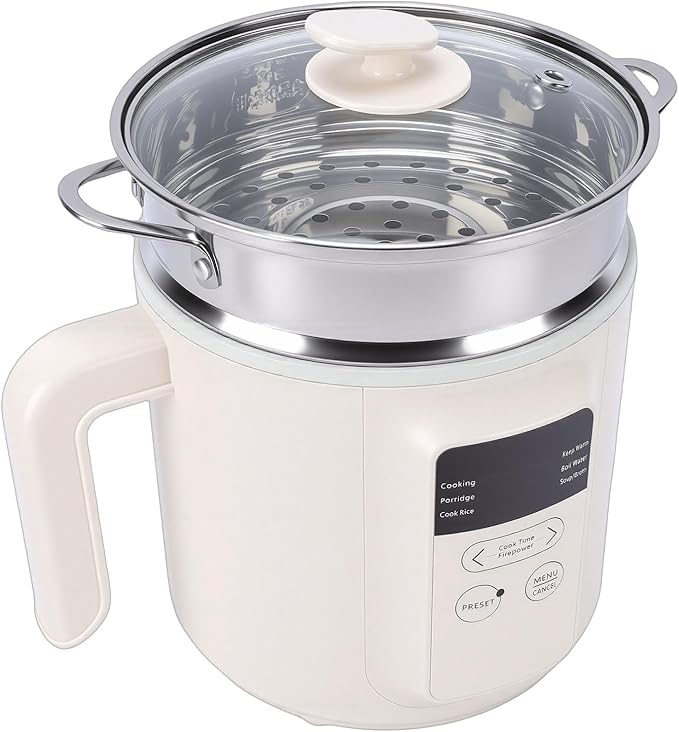 Olla Eléctrica OEBUAFI 1.8L Antiadherente con Canasta de Vapor miniatura 3