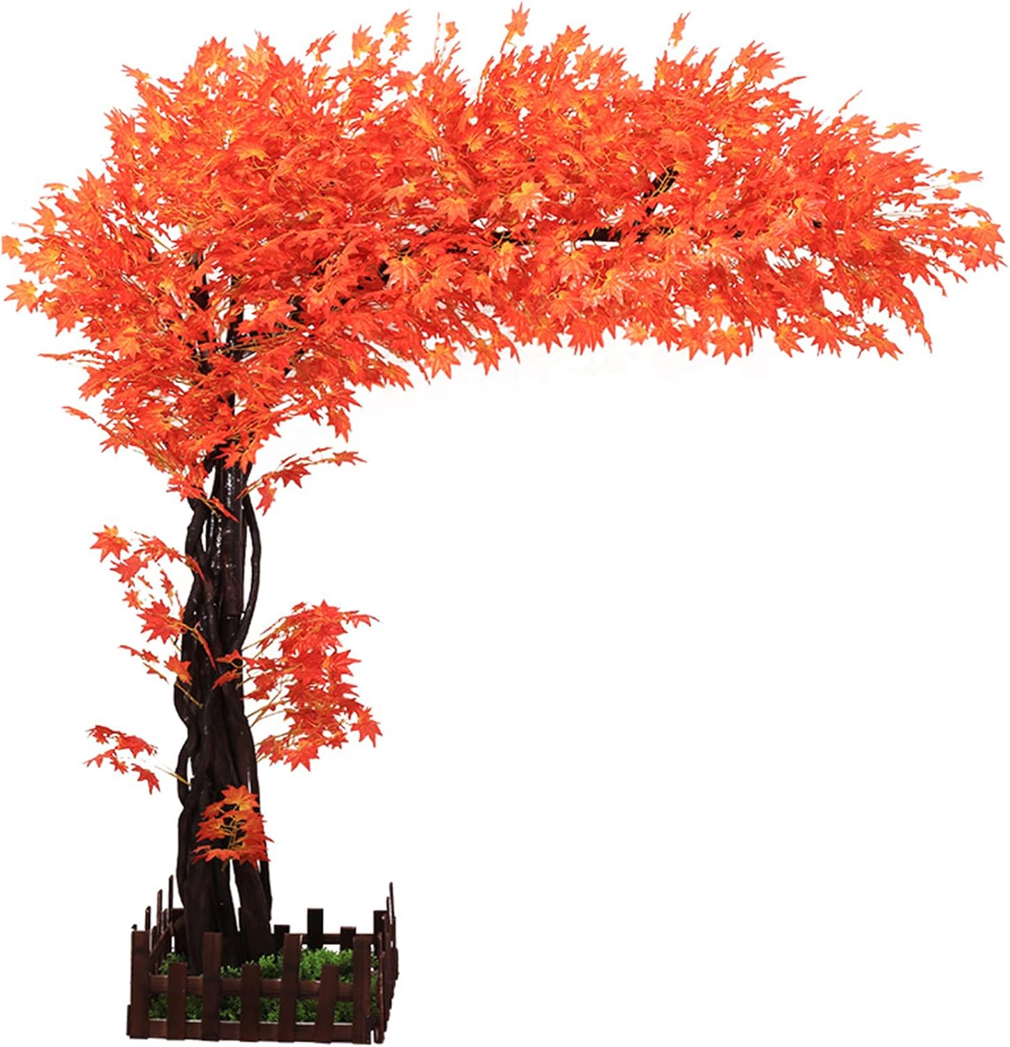 Artificial Trees, Artificial Autumn Maple Leaves Red Trees