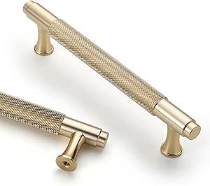 10 Pack 5 Inch 128mm Gold Kitchen Cabinet Handles Hardware