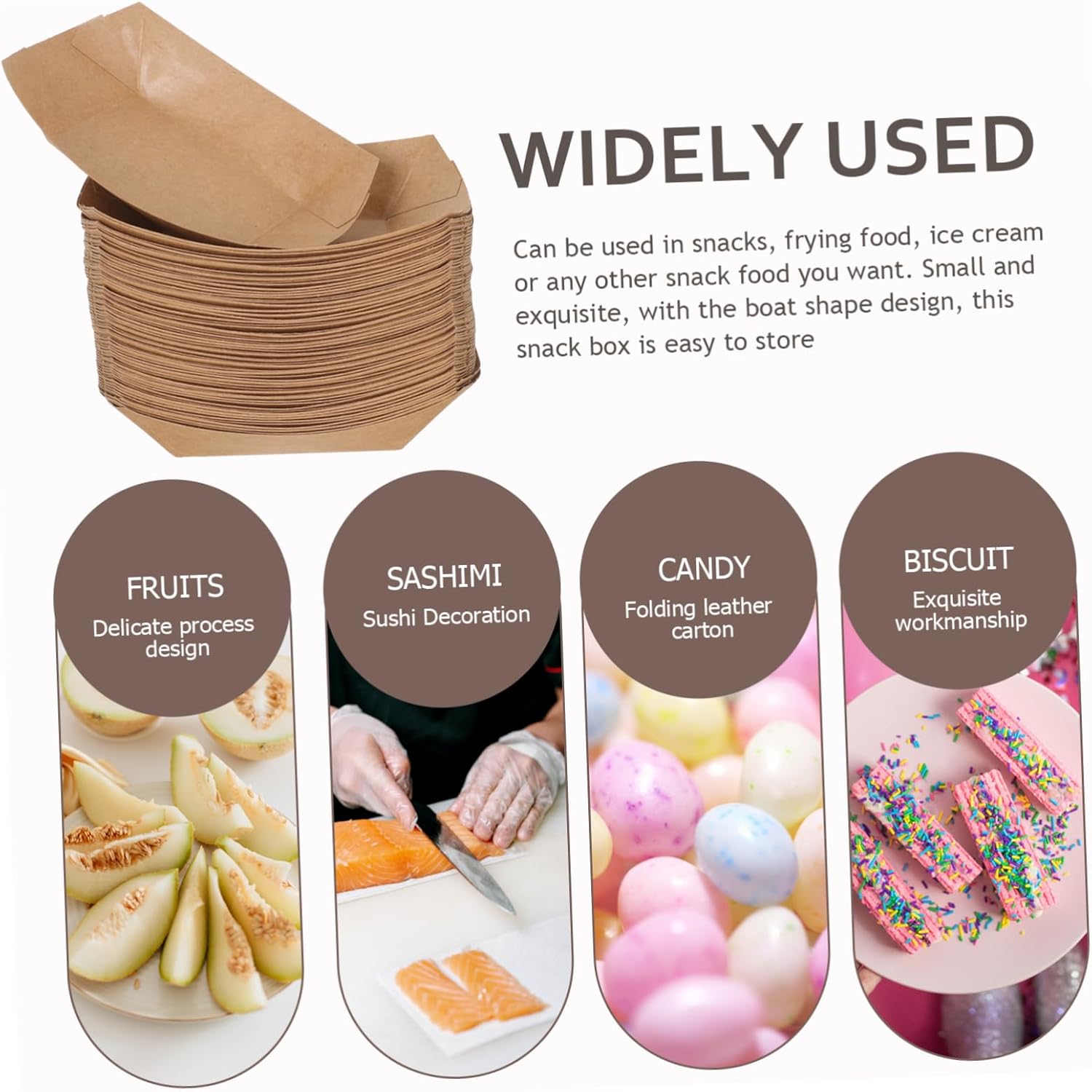 250pcs Disposable Takeout Food Box Oil Paper Fried Food Packaging Microwave Safe for Snacks Popcorn and Hot Cold for Parties and Events