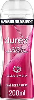 Durex 2 in 1 Massage- und Gleitgel Guarana – Mit geschmeidiger Textur für Ganzkörpermassagen & Intimbereich – 200 ml (1er Pack)