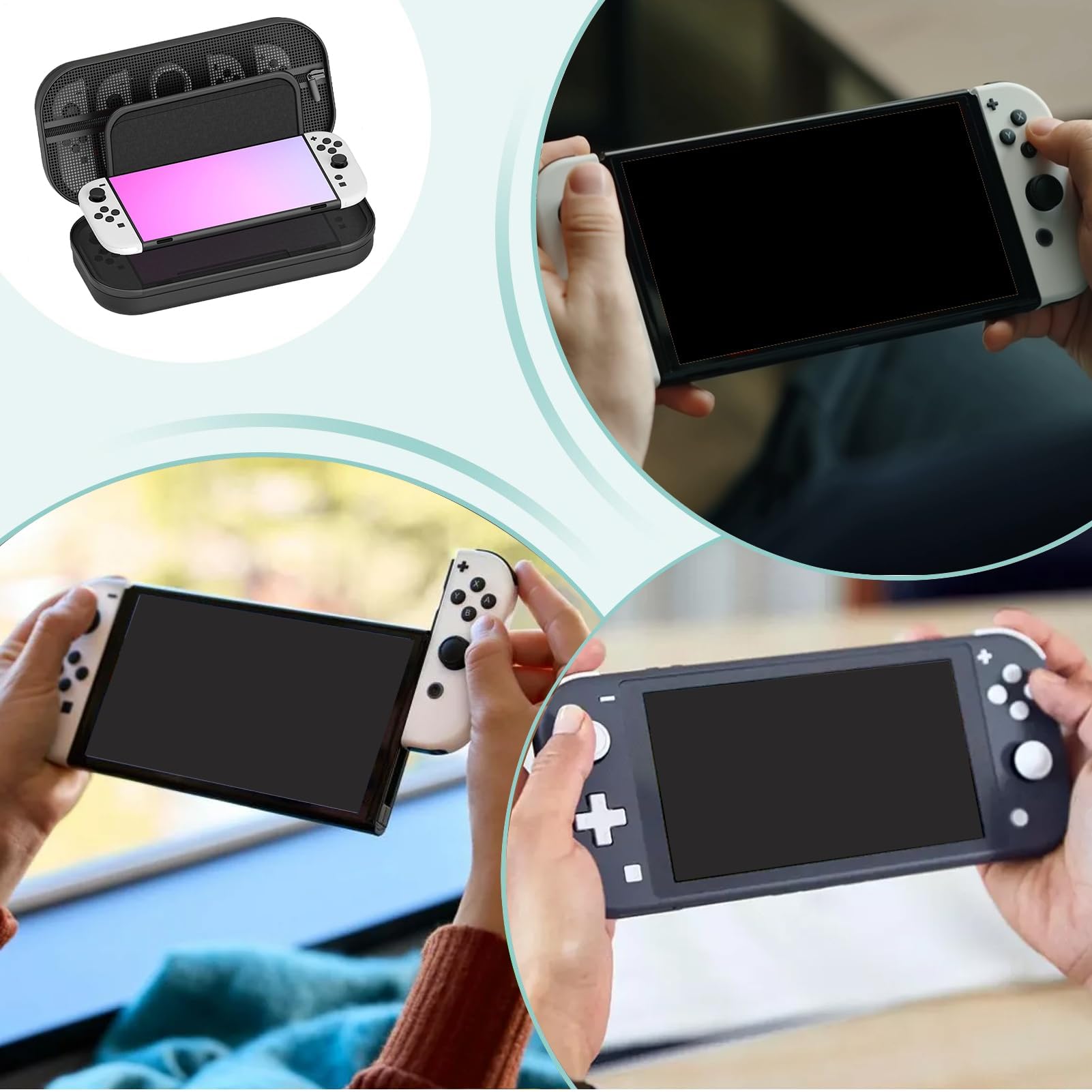 Custodia per console di gioco portatile, custodia protettiva impermeabile per adulti, adolescenti, bambini, supporto elettronico portatile per giochi in famiglia