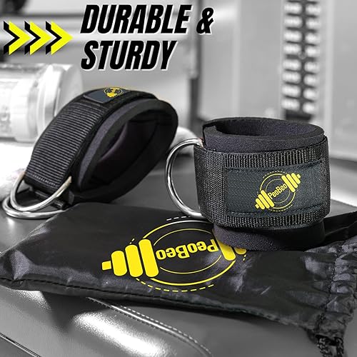 Miniatura 8 de Paquete de 2 bandas de restricción de flujo sanguíneo para mujeres glúteos y 2 correas de tobillo para cables de máquina de cable para gimnasio