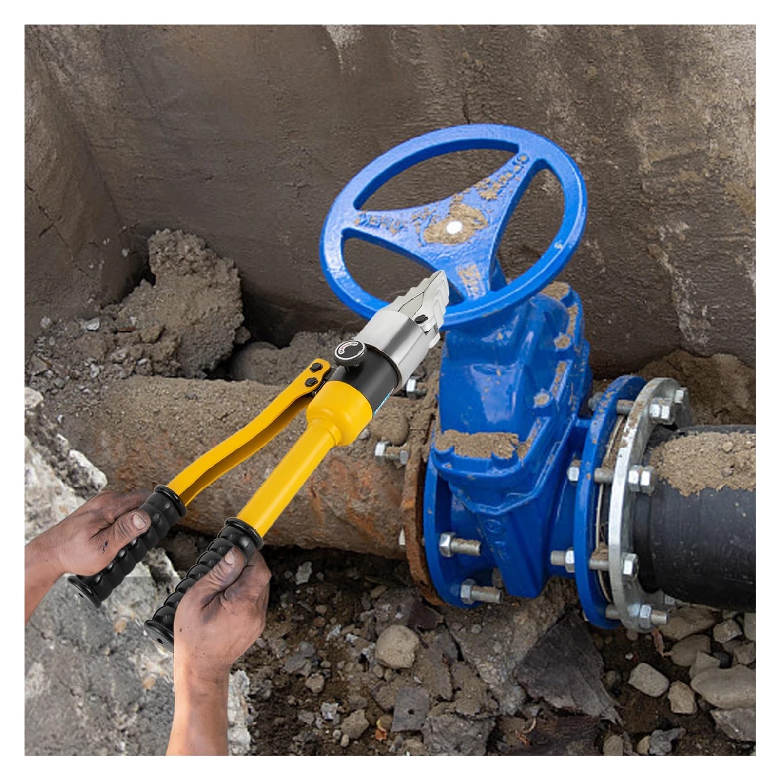 Hydrauliczne szczypce Narzędzie Do Montażu, Ciśnienie Hydrauliczne 1066 Pa, Rozstaw 1,18 Cala, Stal Stopowa, Uchwyt Ułatwiający Pracę W Ciasnych Przestrzeniach,do miedzi i aluminium(YQ-30)