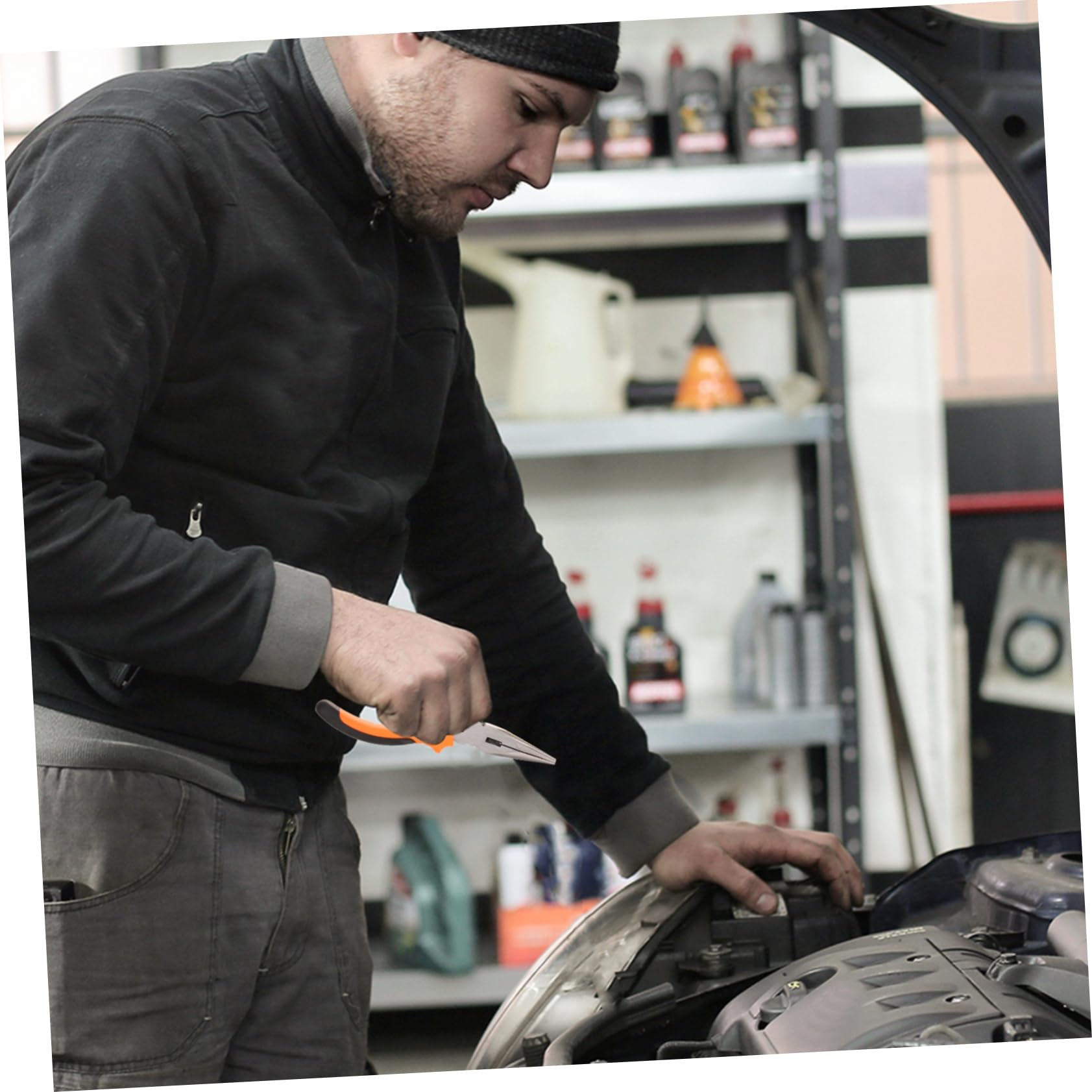 MAGICLULU Kit de Reparación de Neumáticos para Coche y Motocicleta, 100 Piezas, Acero y Goma, Portátil para Reparación Rápida Lugar | Herramientas de Acero, Goma, Aleación de Aluminio y Plástico, Uso en Coche, Reparación Rápida