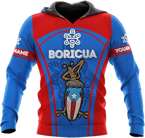 Miniatura 7 de AOVL - Camisetas con nombre personalizado de Puerto Rico en 3D, camiseta de bandera de Puerto Rico para hombres y mujeres, S-5XL con bandera