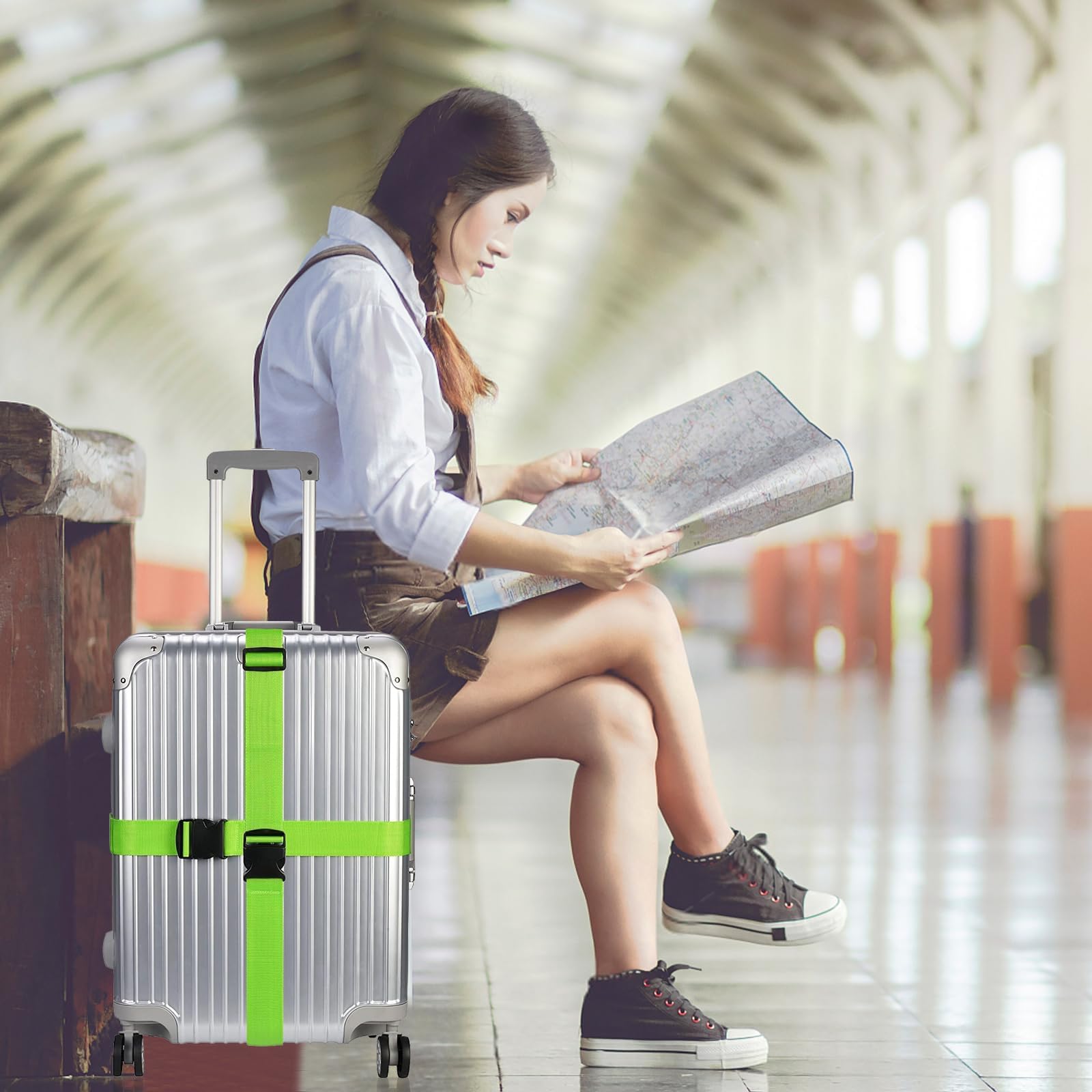 Verrou A Code Sangles Bagages Ceinture Réglable Pour Bagages