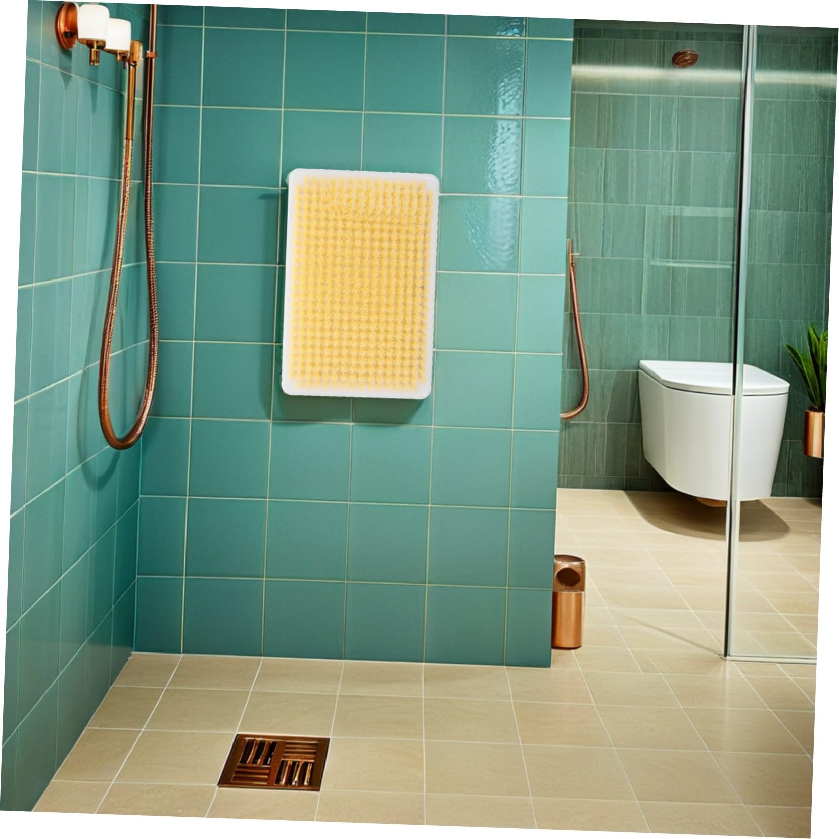 MAGICLULU 2 Stück Wandmontierter Rückenschrubber mit Massagefunktion Peelingbürste mit Weichen Borsten für Dusche und Spa Selbstreinigend Langlebig für Ganze Körperpflege