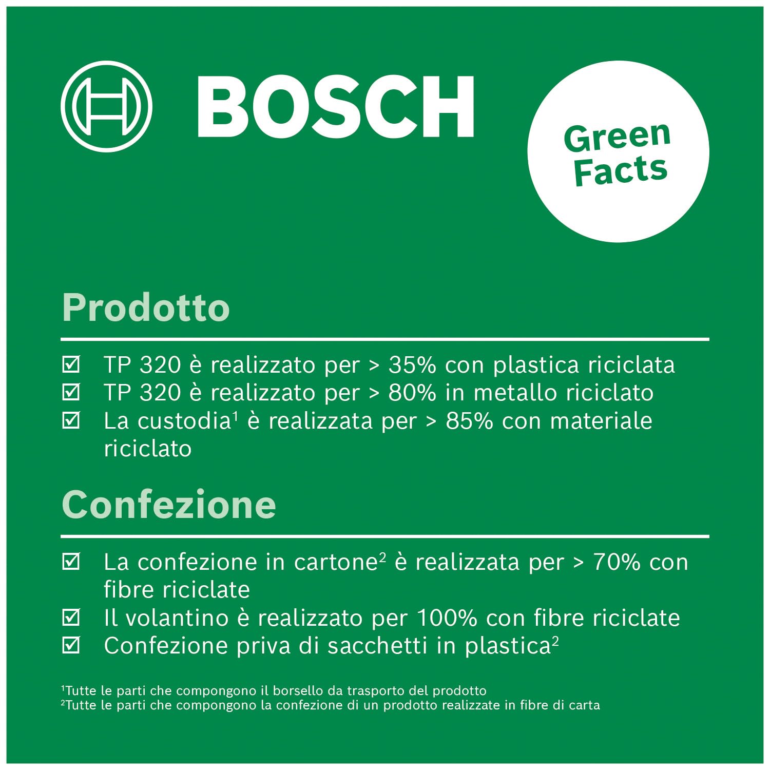Bosch asta telescopica TP 320 (altezza regolabile di 106-320 cm per posizionamento rapido e flessibile di livelle laser multifunzione, in cartone)