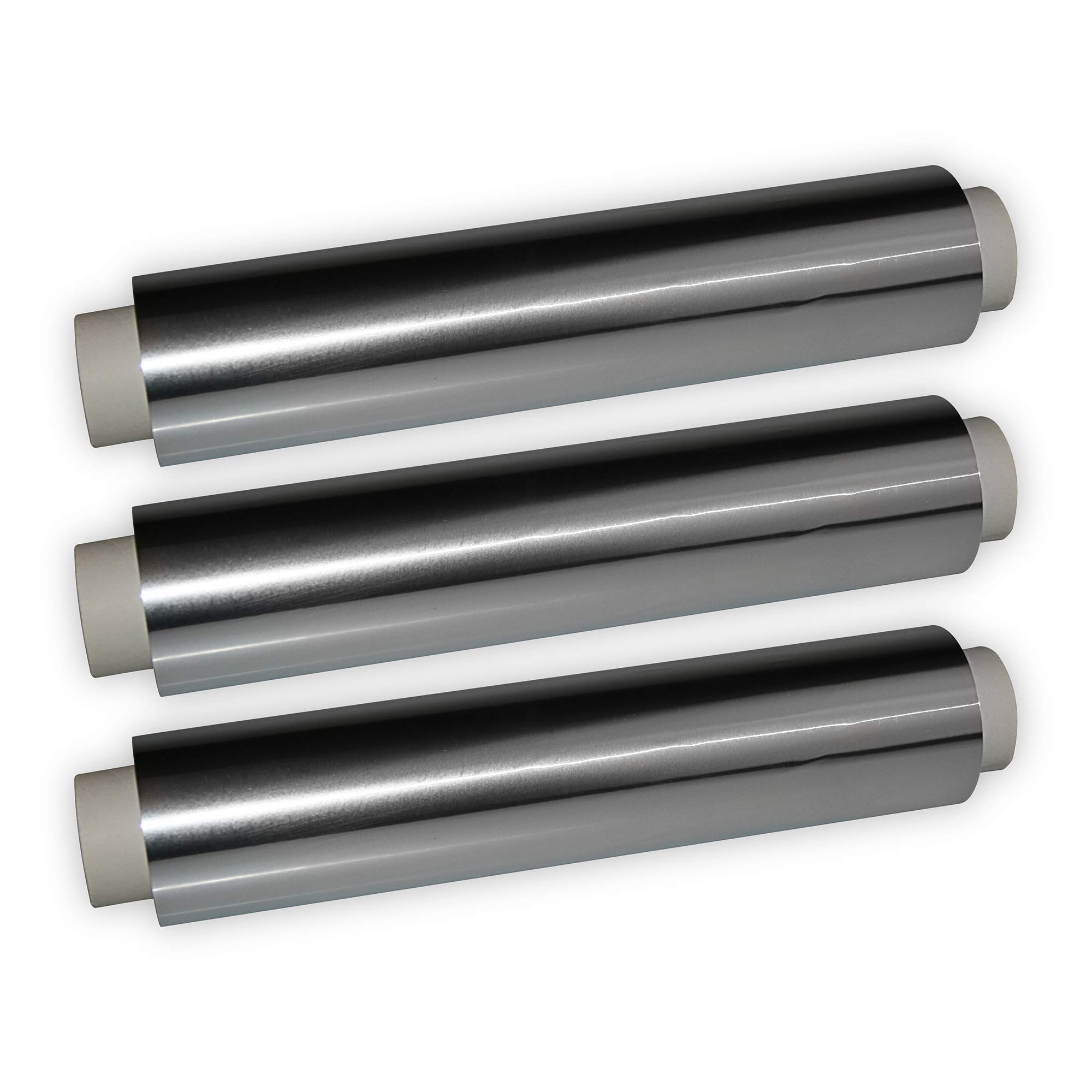 Film industriel en aluminium - 29,5 cm x 50 m - Épaisseur : 36 microns - Lot de 3
