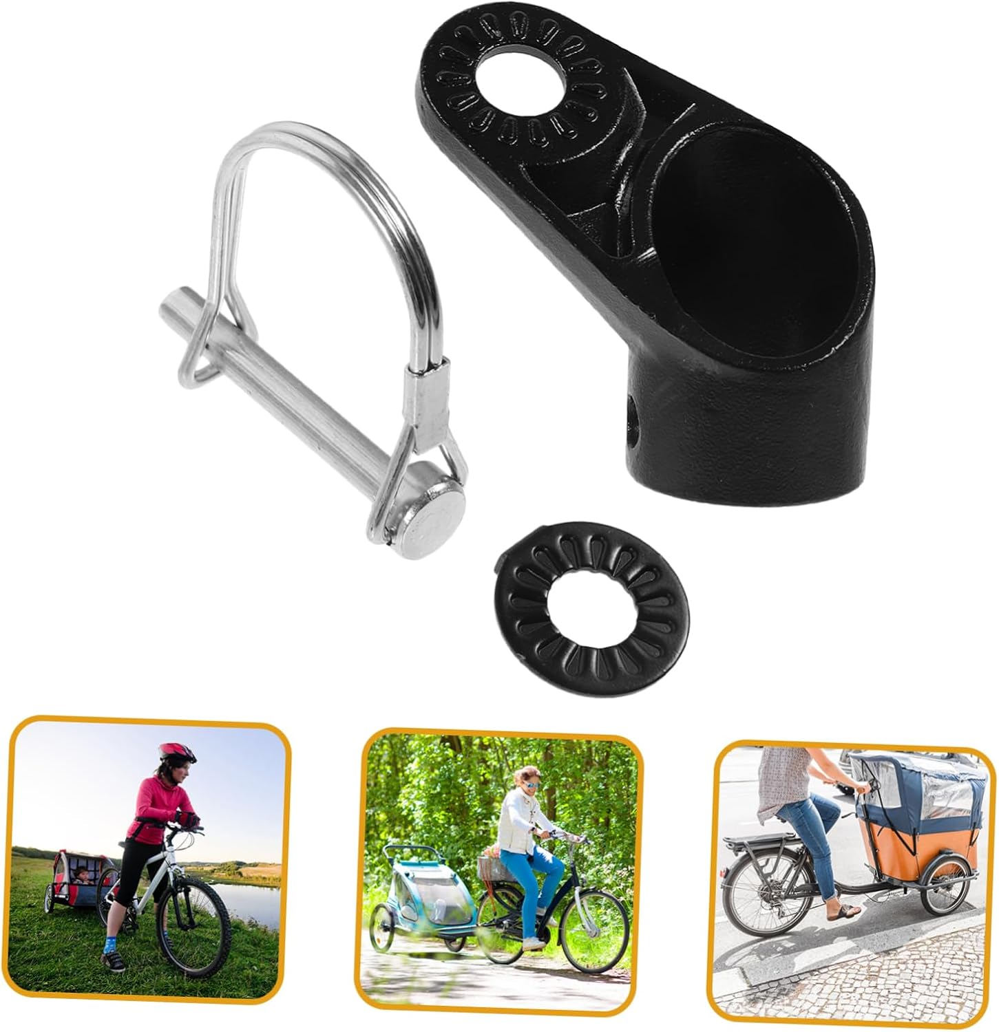 SUPVOX 1 Set Trailer Connector Adapter Bike Stroller Hooks Traction Head Rear Rack Accessory Drawing Head