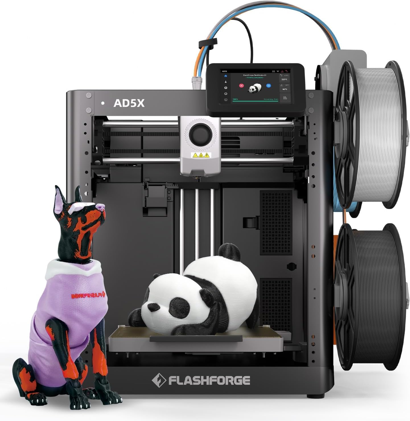 FLASHFORGE 3D Printer AD5X w/o Filament, IFS Multi-Color Printing, CoreXY 600mm/s High Speed & Precision, Auto Calibration & Vibration Compensation, 300℃ Direct Drive Extruder Unleash Your Creativity-picture-20