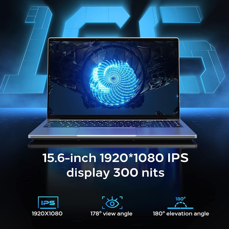 Laptop 15.6 inch Windows 11, VocBook 15, Celeron N5100, 16GB RAM, 512GB PCIE NvMe SSD, 4TB Expansion, 15.6" FHD IPS, 2.0MP, 2.4G+5G WiFi, Bluetooth 5.0, Type-C, HDMI, RJ45, HDD, Silver image 5