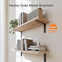 Vista 7 de Estantes de Baño Amada sobre Inodoro con Cesta de Almacenamiento, Estantes Flotantes, Estantes de Pared para Organización del Hogar y Decoración