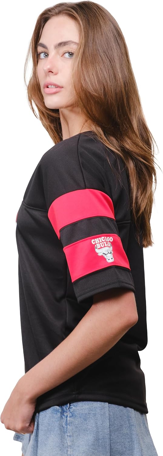 Ultra Game Women's NBA Official Super Soft Mesh Lace-up Jersey Shirt