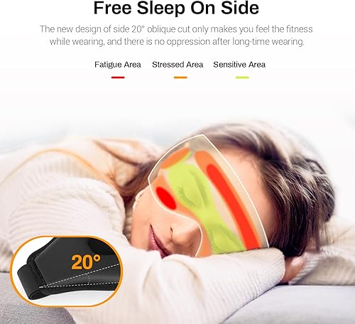 Miniatura 3 de HARPSEAL Máscara de ojos para dormir suave funda de viaje para hombres que duermen cómoda máscara de dormir para mujeres negro