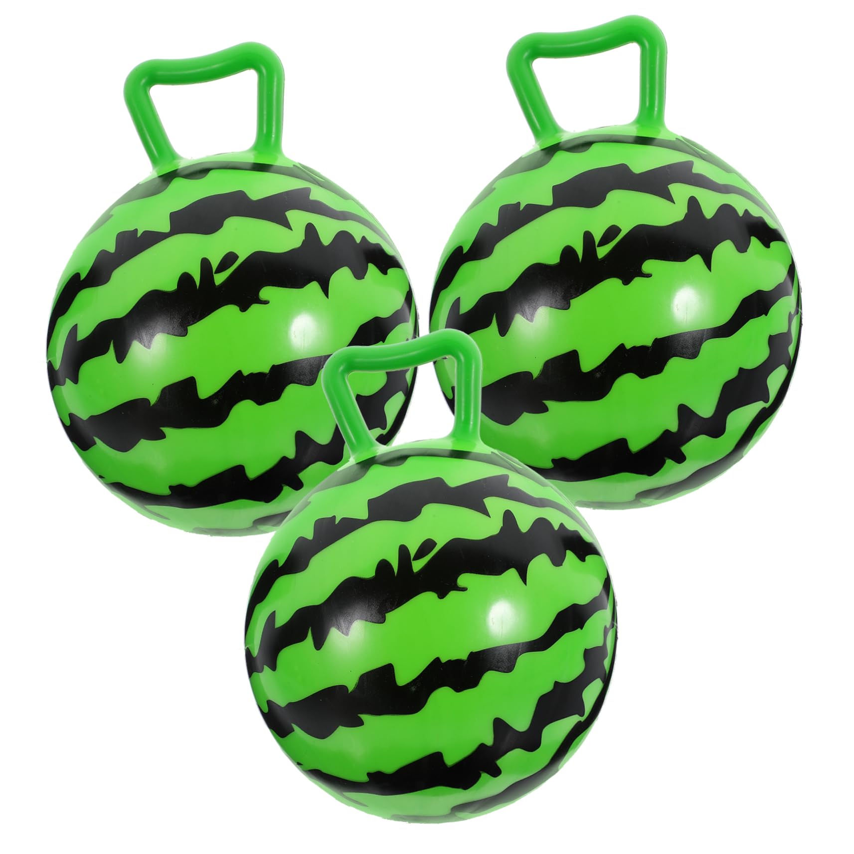 ORFOFE 3Pcs Watermelon Shape Inflatable Balls with Handles Fun Ball for Outdoor Play and Summer Activities for Pool Parties and Family Gatherings