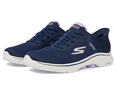 SKECHERS Performance Go Walk 7 Valin Hands Free Slip-Ins (Navy/Lavender) Women