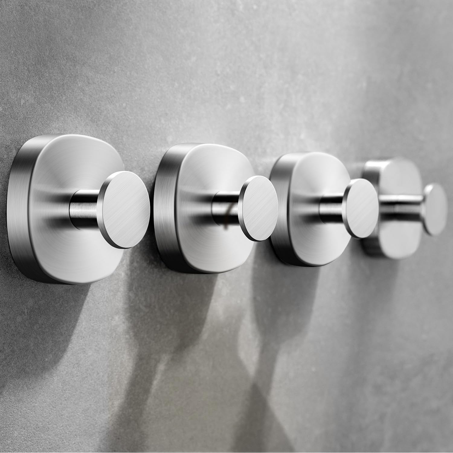 ZUNTO Handtuchhalter Ohne Bohren, 4 Stück Edelstahl Handtuchhalter für Bad & Küche, Vakuum Kleiderhaken - Saugnapf Haken, Bohrfrei, Verstellbar und Wiederverwendbar, Rückstandsfrei