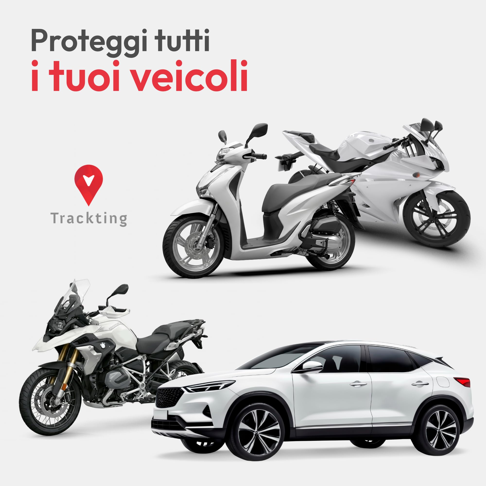 Trackting SMART V3 Europa - Antifurto GPS localizzatore per Auto e Moto - SIM integrata Senza Canone LTE-M/Edge - No cavi - Batteria record - Telefonata Allarme