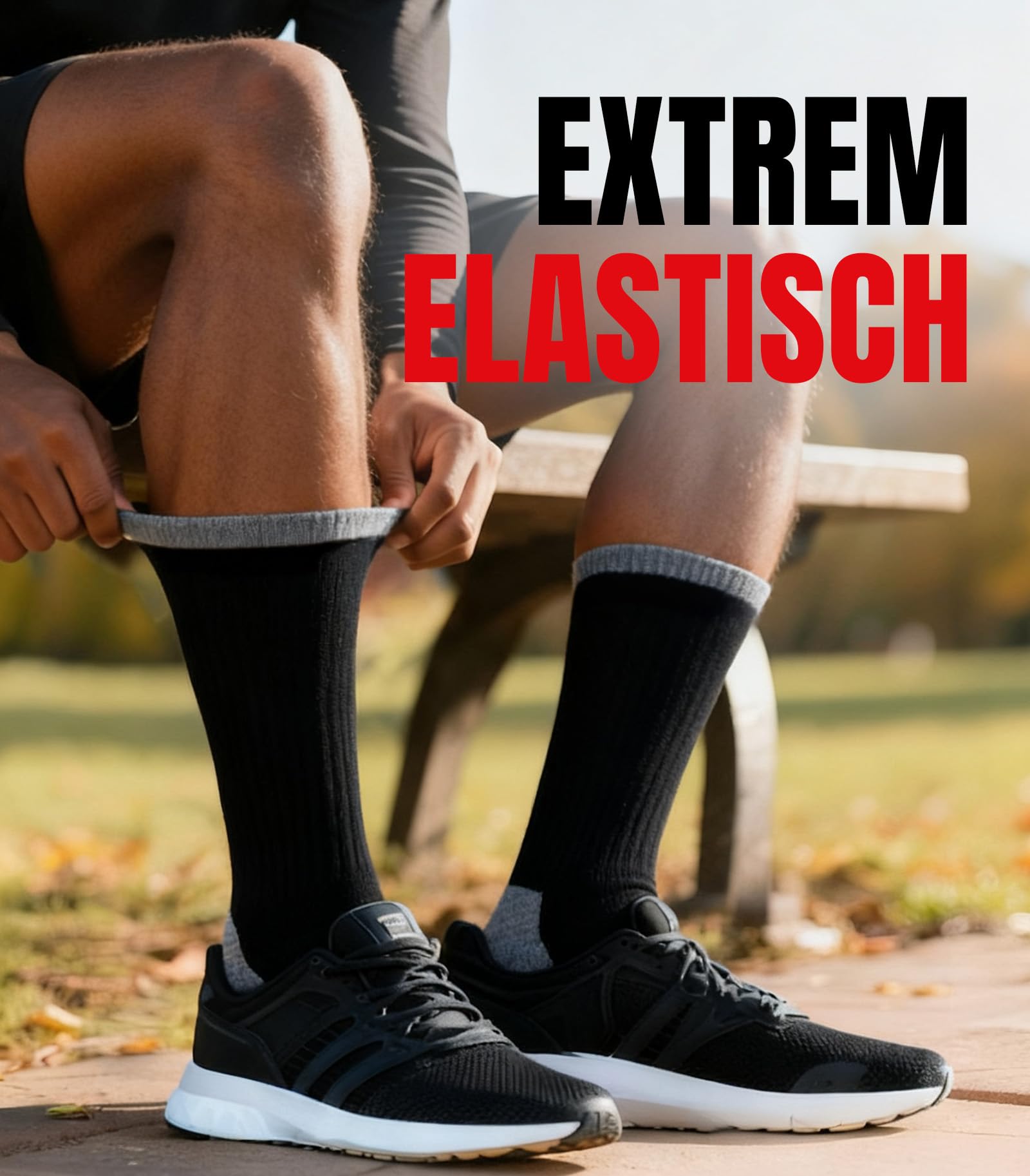 PULIOU Wandersocken Merino Socken Herren Damen, Outdoor & Trekking-Socken, Anti-Blasen, Gepolstert Arbeitssocken Laufsocken Sportsocken (3 Paar)
