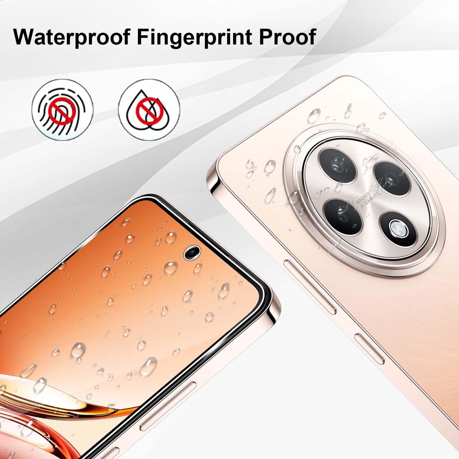Vetro Temperato per OPPO Reno 12 FS 5G / OPPO Reno 12F, 2 Pezzi Vetro Pellicola Protettiva + 2 Pezzi Protezione Fotocamera, Antigraffio, Durezza 9H per Reno12 F / Reno12 F S