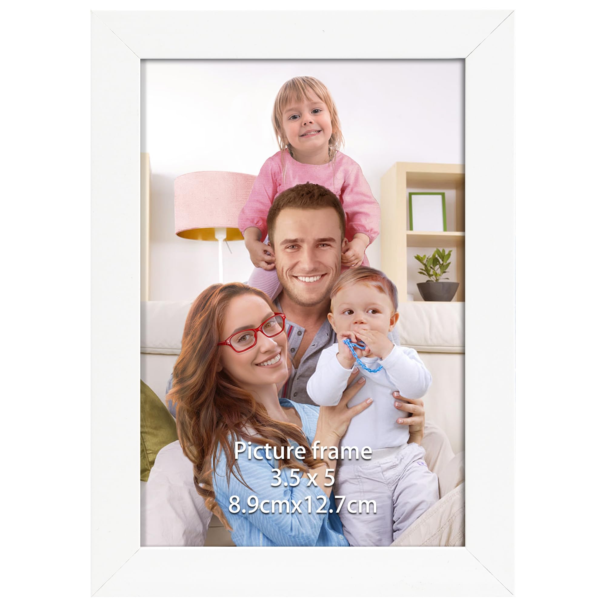 Giftgarden White Photo Frame 9x13 cm, Modern Photo Frame for Pictures and Pictures 9x13, Smooth Slim Design, Wall or Table Stand - Single