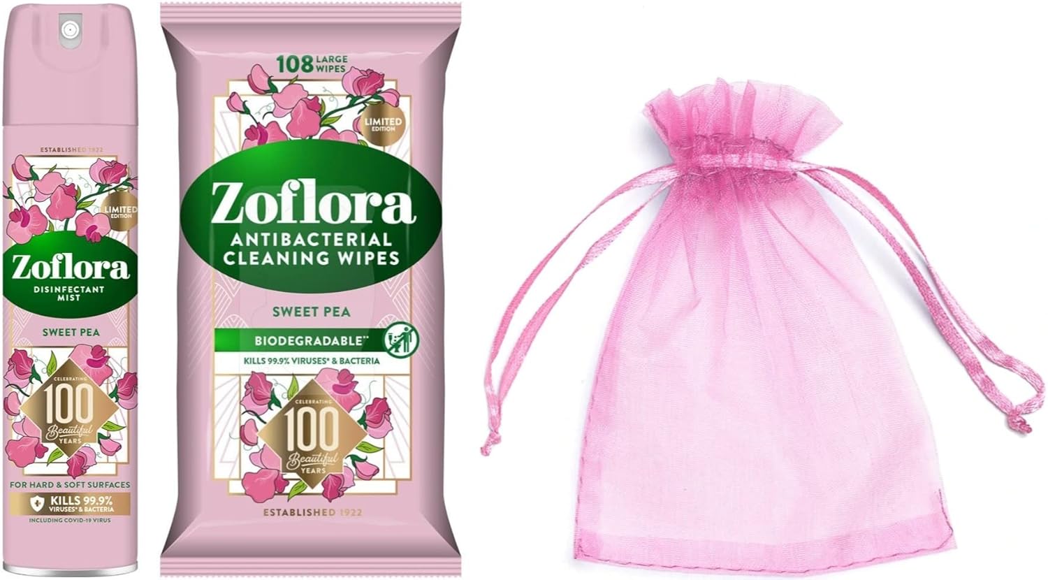 Zoflora Sweet Pea Scent Limited Edition Aerosol Disinfectant Mist, Air