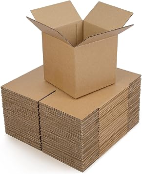 SUNLPH Shipping Boxes 6x6x6 Inches Small Corrugated Cardboard Boxes, 25 Pack
